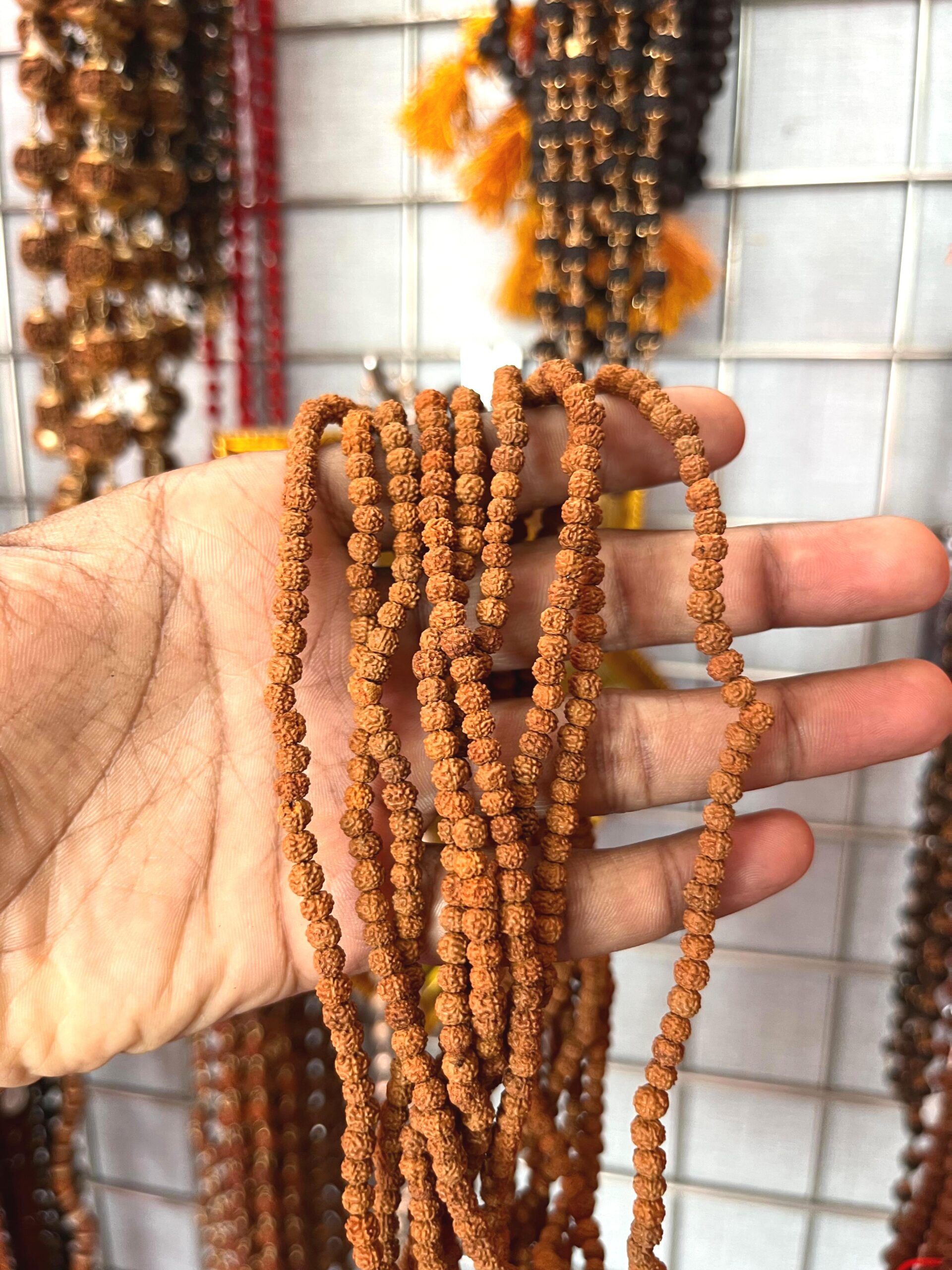 Original Rudraksha (Brown) 1008 Beads Mala β 8mm Spiritual Japa Mala for Pooja, Meditation; Chanting β Thread Garland for Men - Women - Image 3