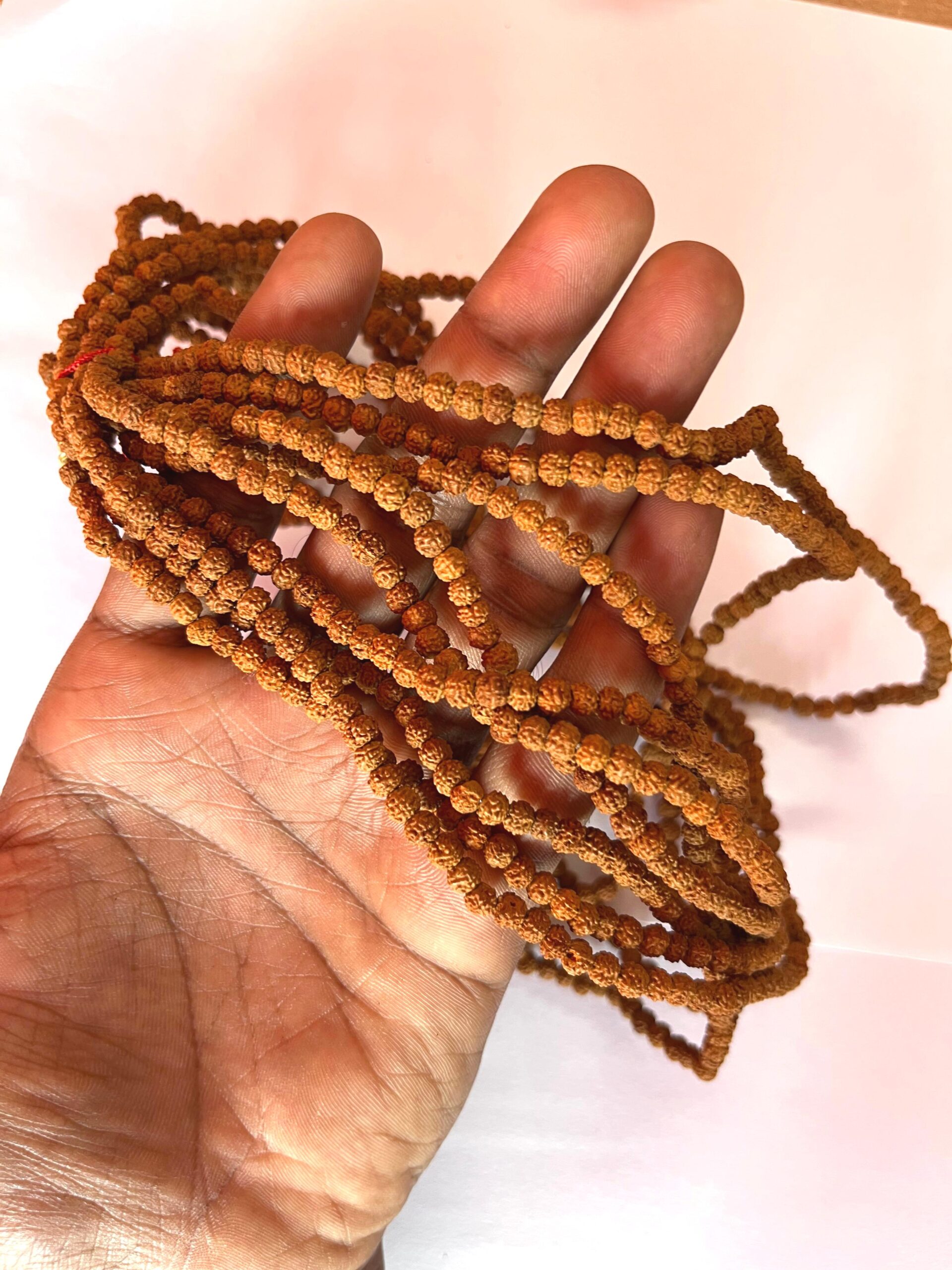 Original Rudraksha (Brown) 1008 Beads Mala β 8mm Spiritual Japa Mala for Pooja, Meditation; Chanting β Thread Garland for Men - Women - Image 2