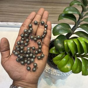 Pyrite Stone Mala with Impon 8mm