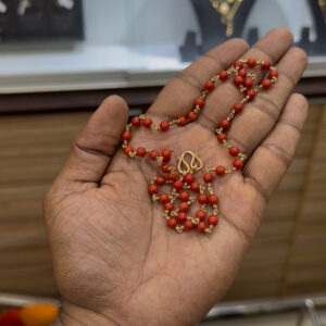 Coral Mala with impon 4mm | 54 Beads