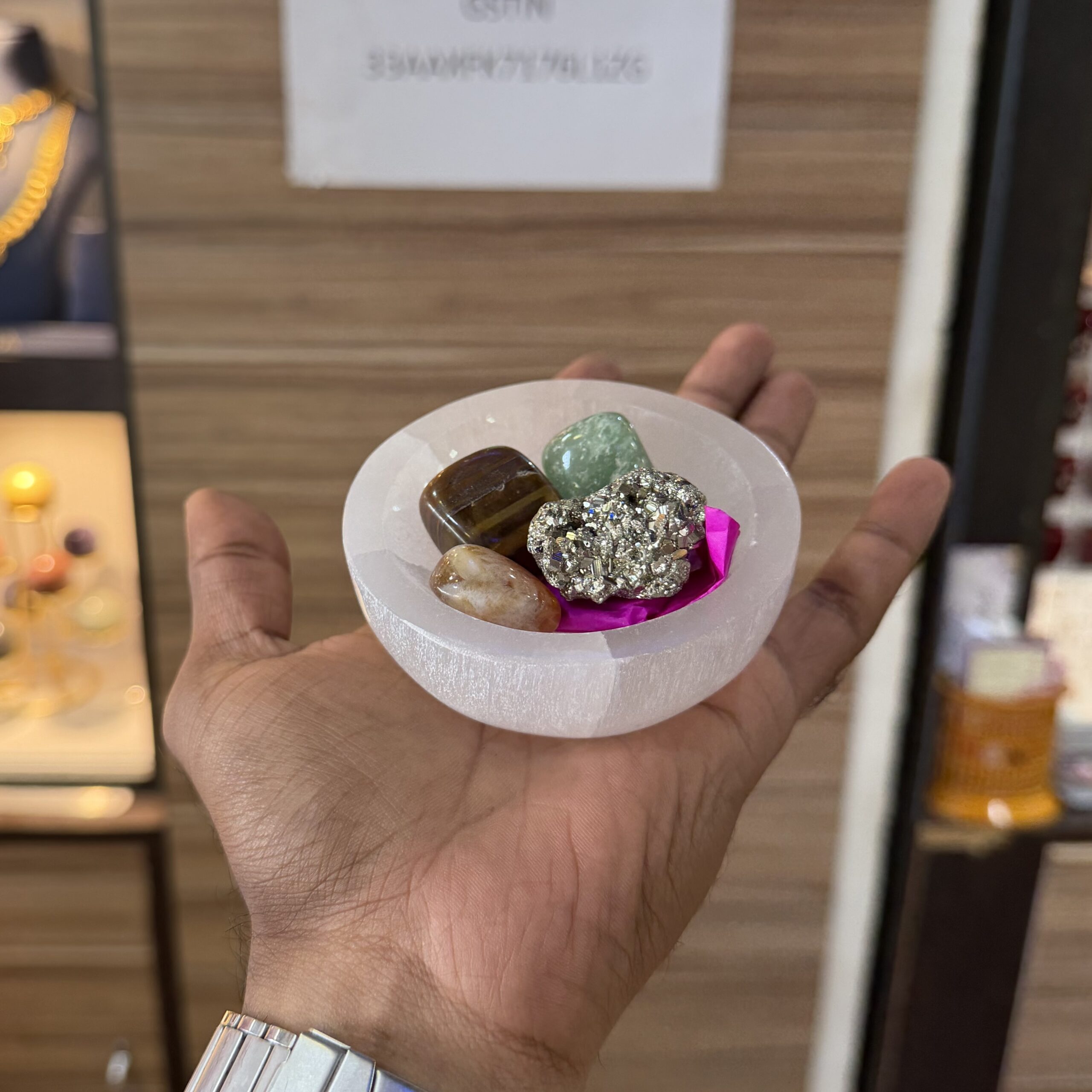 Money Magnet Bowl | Pyrite | Citrine | Tiger eye | Green Aventurine |