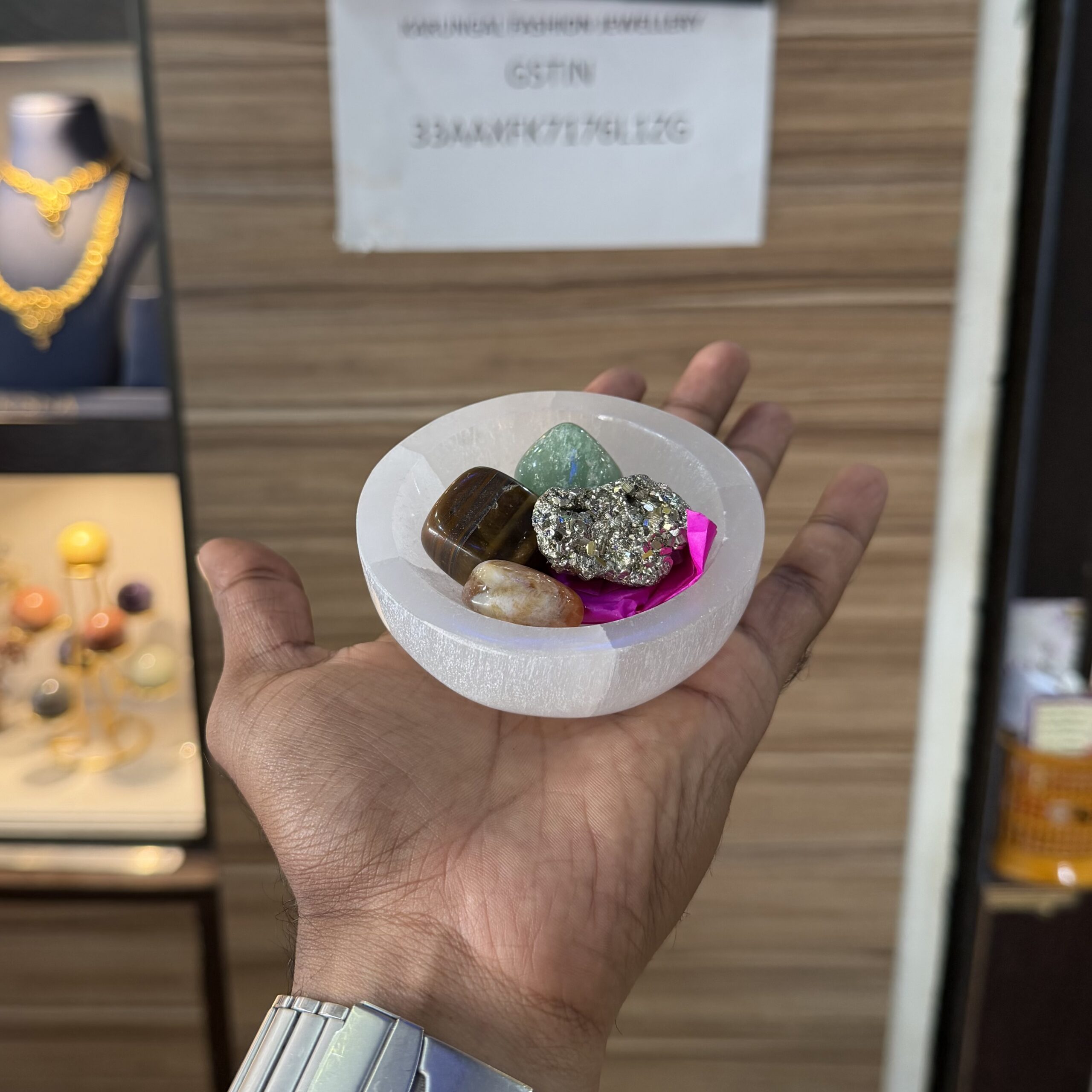 Money Magnet Bowl | Pyrite | Citrine | Tiger eye | Green Aventurine | - Image 3