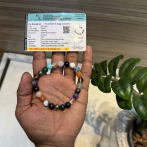 Natural Multi Stone bracelet with Elastic 8mm