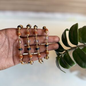 Ruthratcham , Sphatik and Karungali with Impon | 8mm | 54 beads |